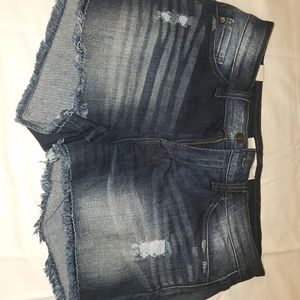 Kancan Distressed Denim Midrise Shorts 9 /28